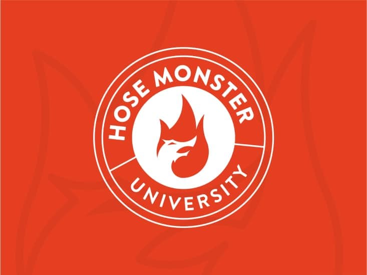The logo for Hose Monster University.
