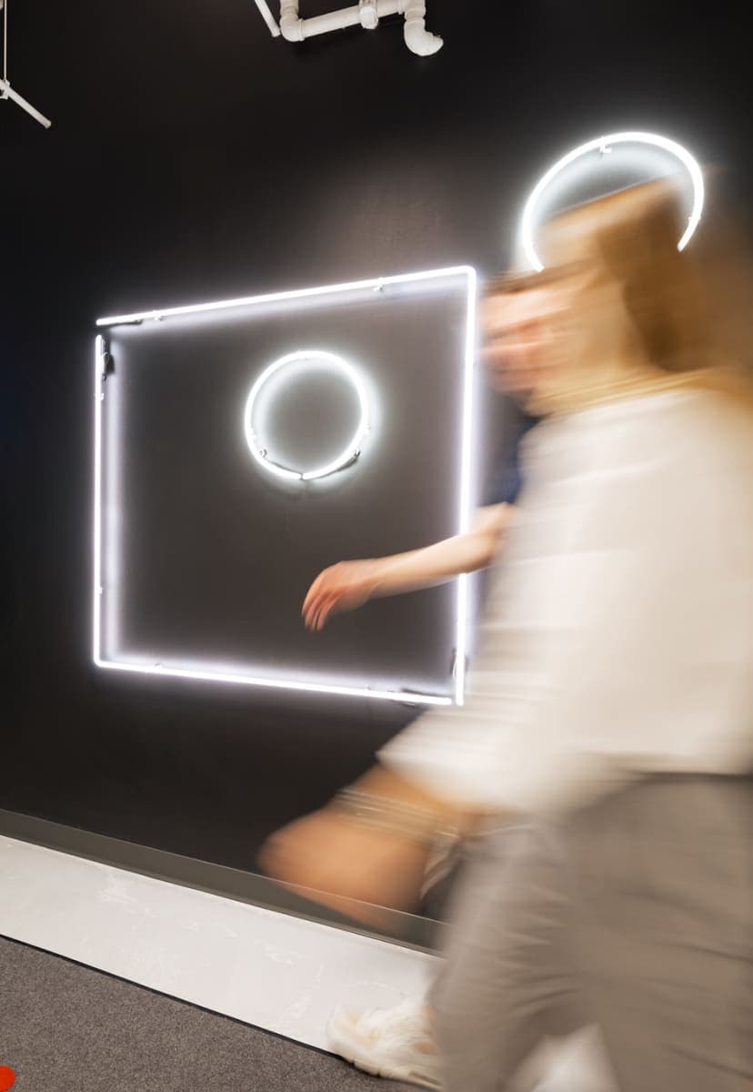 neon icon sign entrance