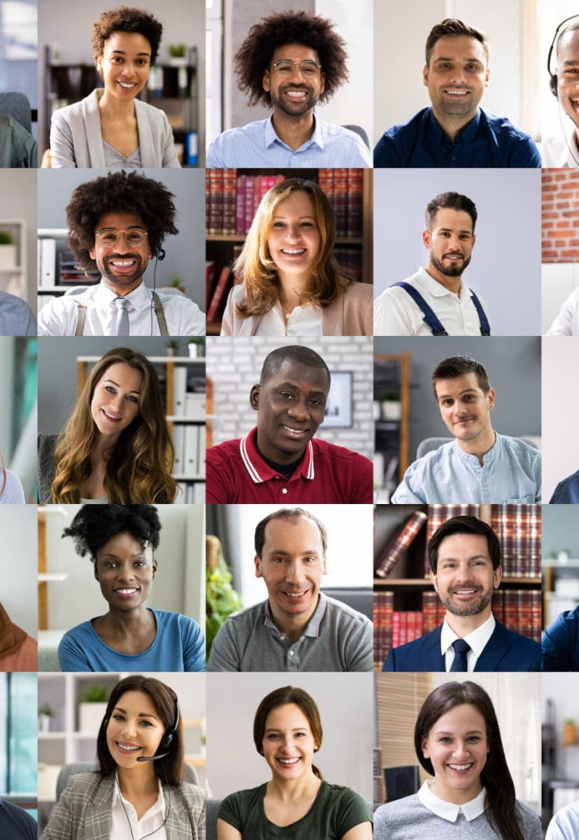 A collage of professional headshots